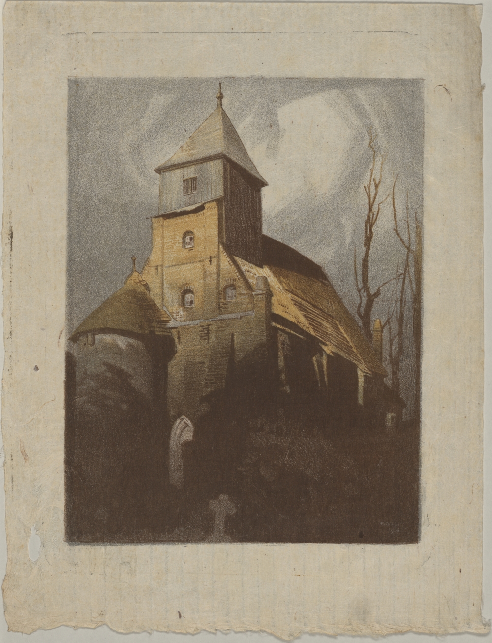 Lyonel Feininger: Alte Dorfkirche in Middelhagen, 1906